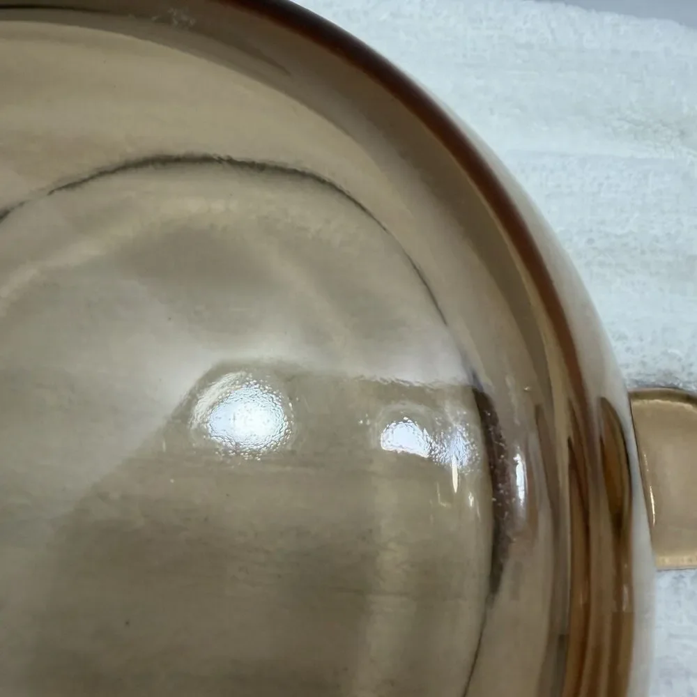Vintage Vision Corning Amber Covered Casserole Baking Dish w/ Flat Lid France
